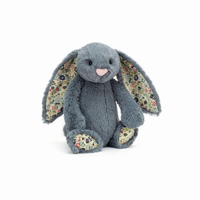 Jellycat Blossom Dusky Blue Bunnies UK | 04892HTFE